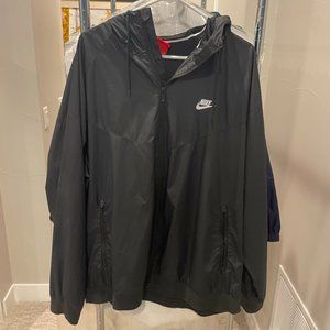 Nike XXL Black Windbreaker Jacket